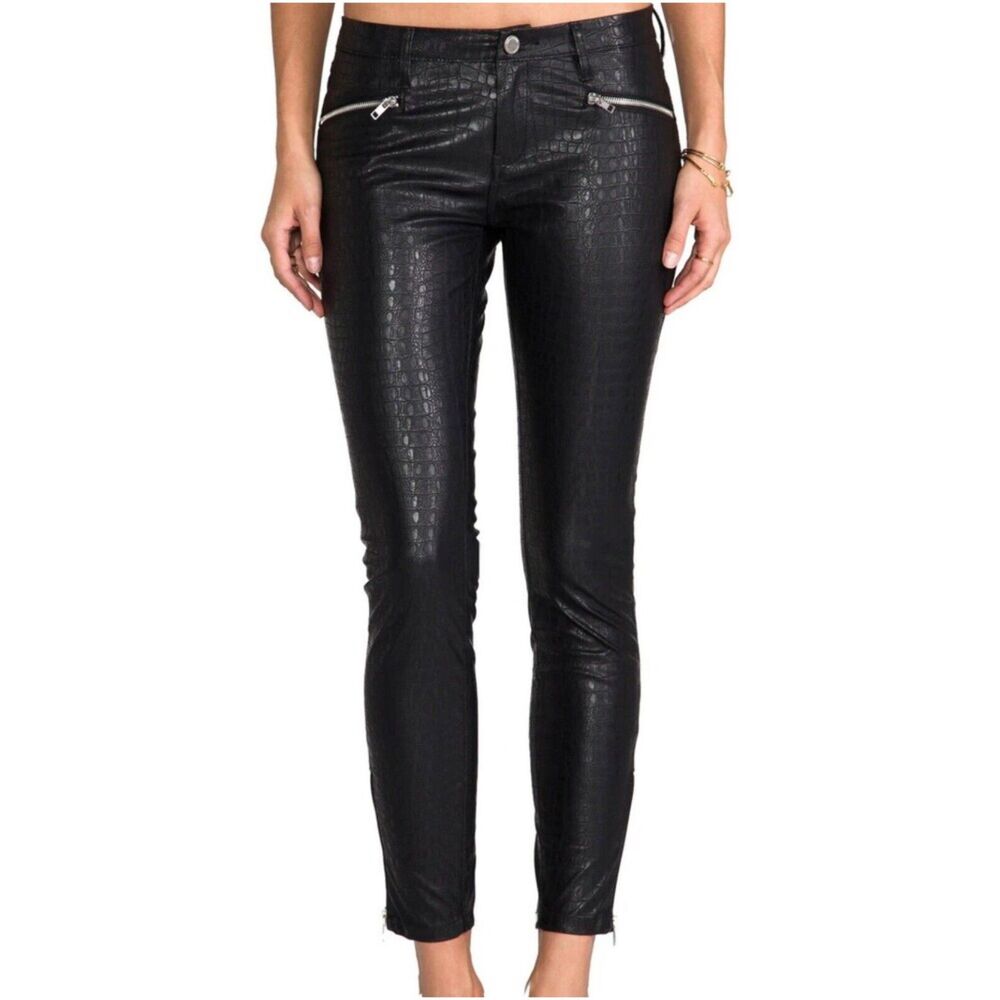 Blank NYC Revolve Faux Leather Ankle Skinny Zip Hem Pants In Its Legit 27